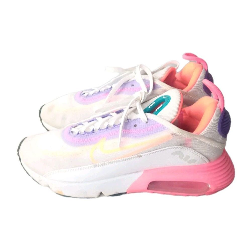 Nike Air Max 2090 White Hyper Orange Running Shoes Women Sz 8 CZ1516-100 - Picture 2 of 10